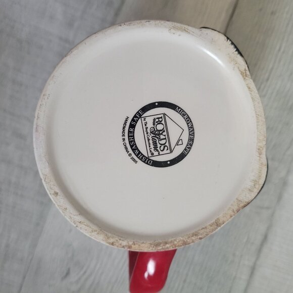 VTG Kitty 3D Black White Cat Mug Red Bow 16 Oz By Ros Gallery - Picture 5 of 7